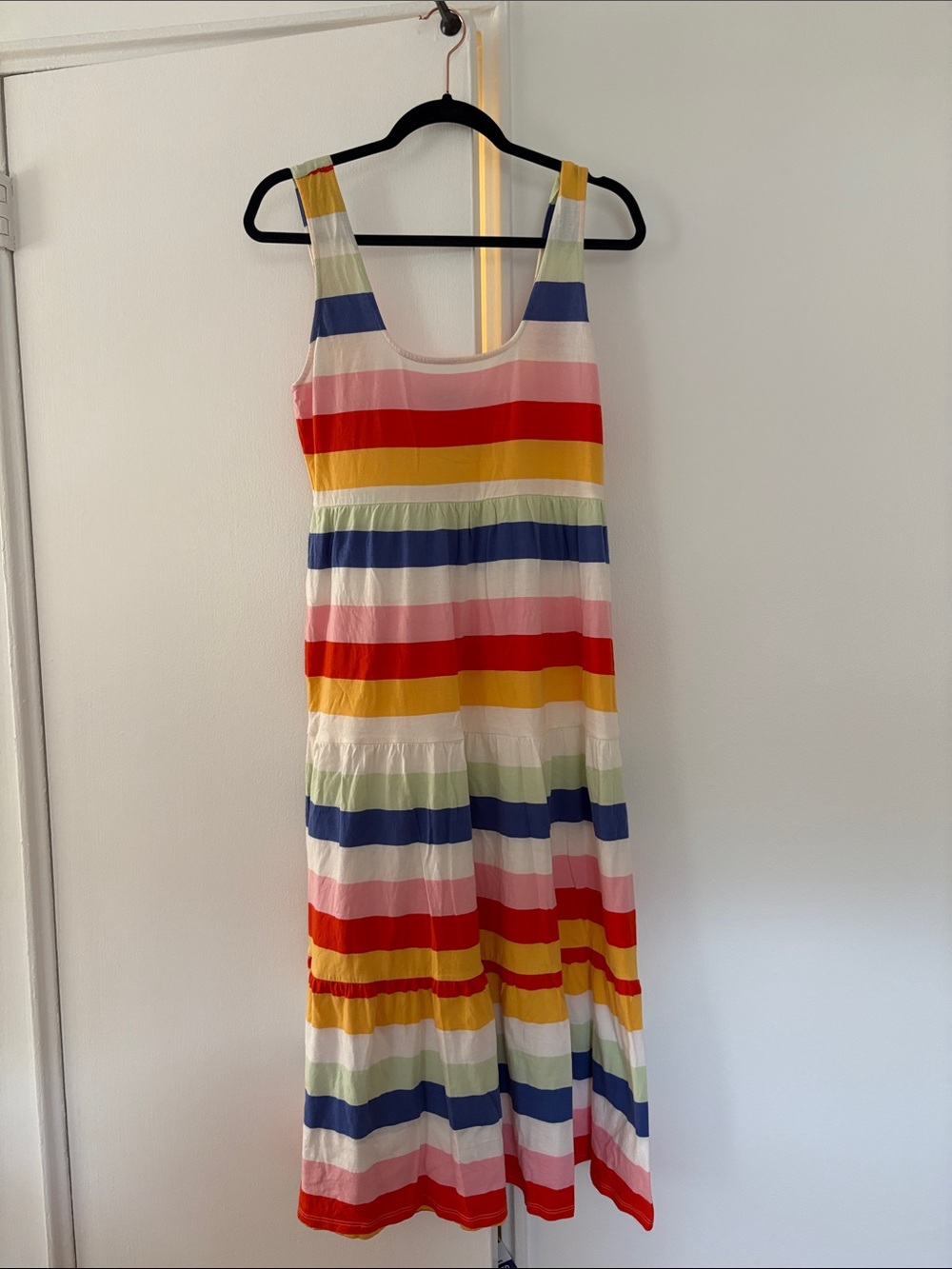 J. Crew Colorful Striped Sleeveless Maxi Dress